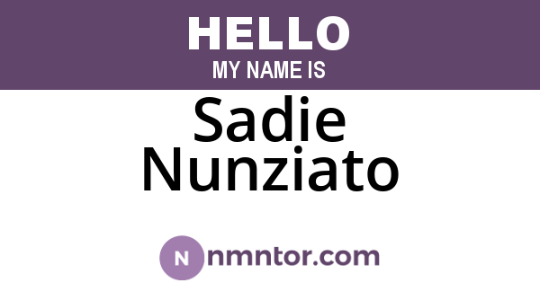 Sadie Nunziato