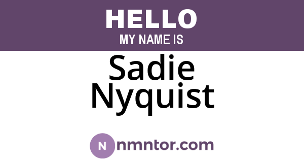 Sadie Nyquist