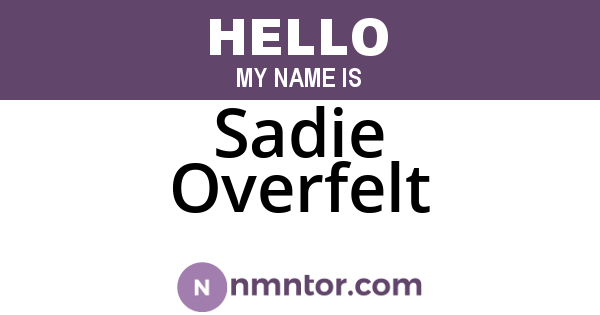 Sadie Overfelt