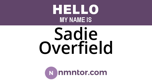 Sadie Overfield