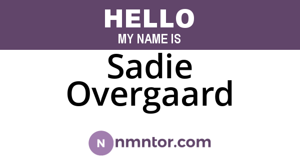 Sadie Overgaard