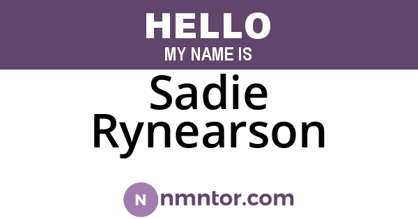 Sadie Rynearson