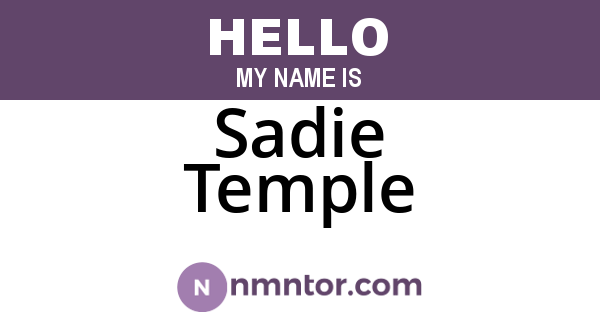 Sadie Temple