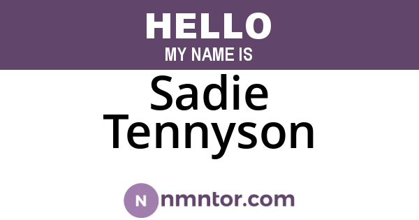 Sadie Tennyson