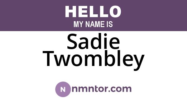 Sadie Twombley