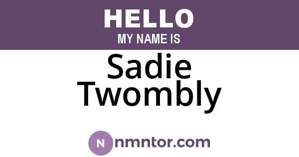 Sadie Twombly