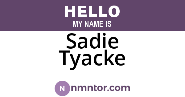 Sadie Tyacke