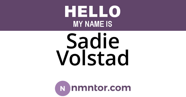 Sadie Volstad