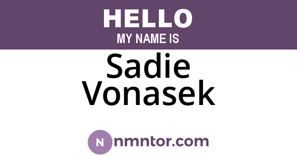 Sadie Vonasek