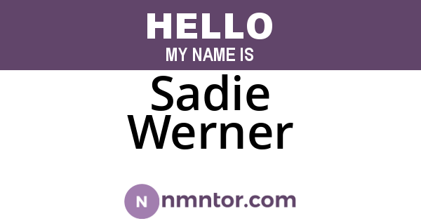 Sadie Werner