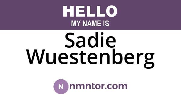 Sadie Wuestenberg