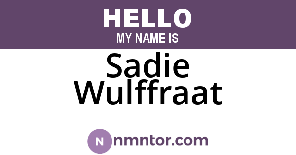 Sadie Wulffraat