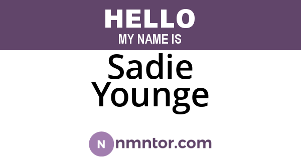 Sadie Younge