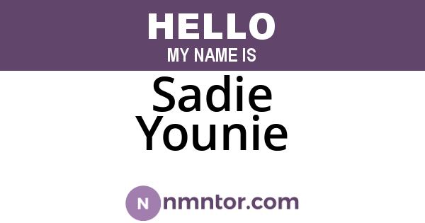 Sadie Younie