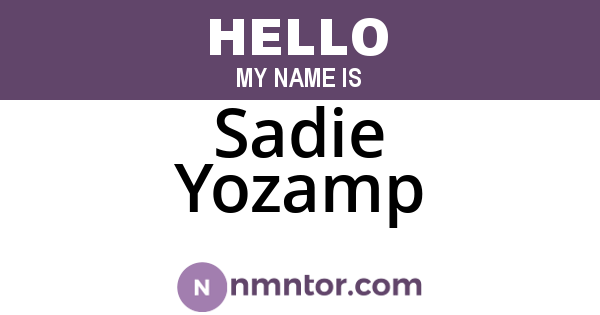 Sadie Yozamp