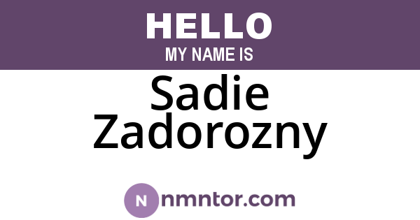 Sadie Zadorozny