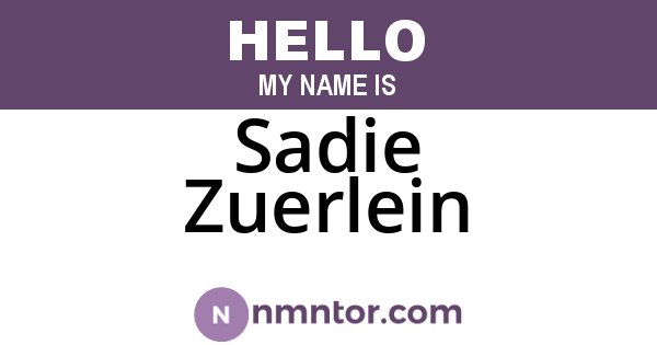 Sadie Zuerlein