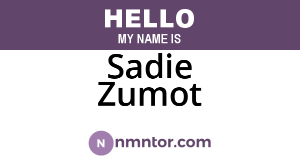 Sadie Zumot
