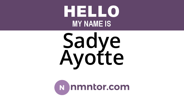 Sadye Ayotte