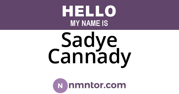 Sadye Cannady
