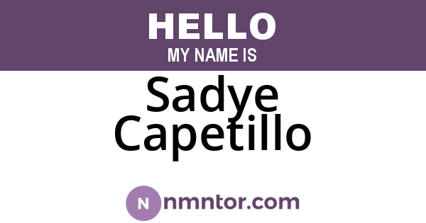 Sadye Capetillo
