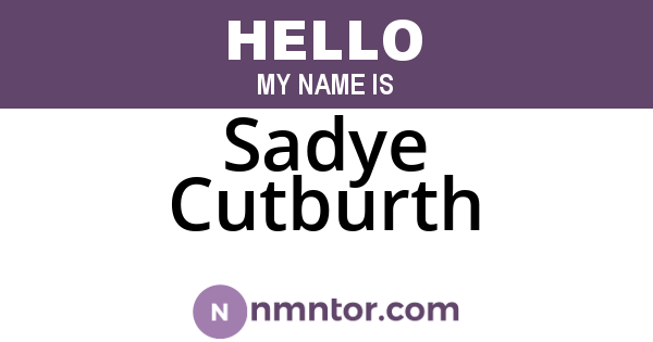 Sadye Cutburth