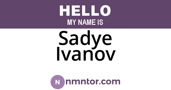 Sadye Ivanov
