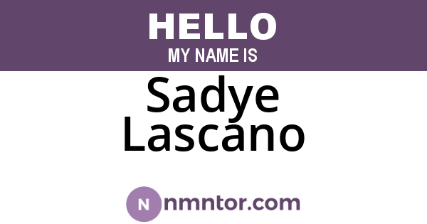 Sadye Lascano