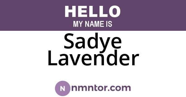 Sadye Lavender