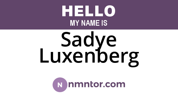 Sadye Luxenberg