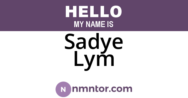 Sadye Lym