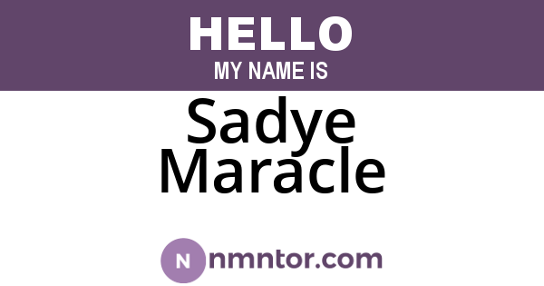 Sadye Maracle