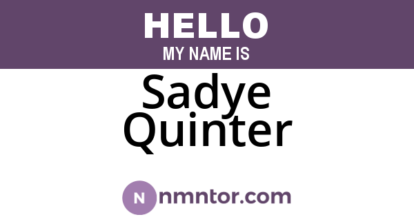 Sadye Quinter
