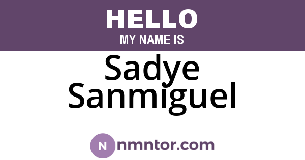Sadye Sanmiguel
