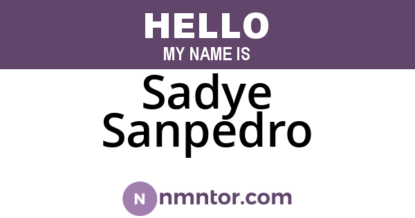 Sadye Sanpedro