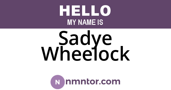 Sadye Wheelock