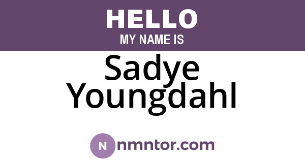 Sadye Youngdahl