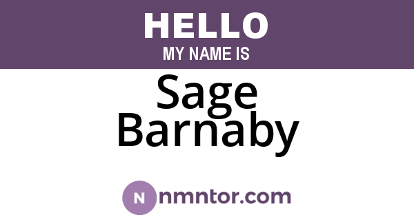 Sage Barnaby
