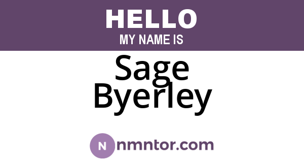 Sage Byerley