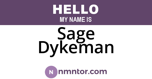 Sage Dykeman