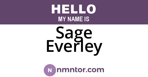 Sage Everley