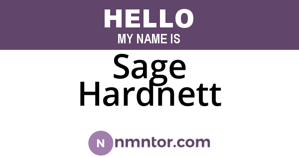 Sage Hardnett