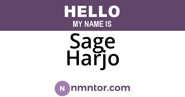Sage Harjo