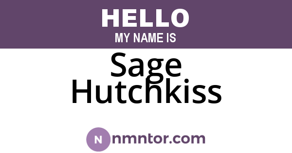 Sage Hutchkiss
