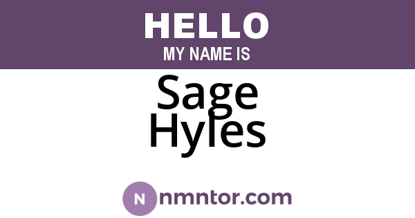 Sage Hyles