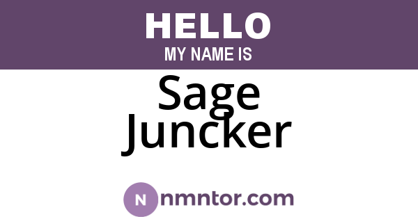 Sage Juncker