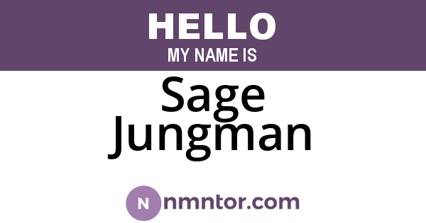 Sage Jungman