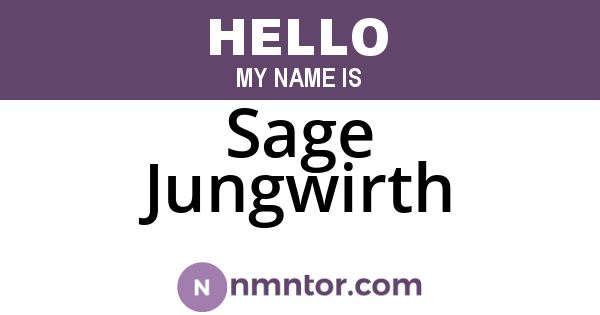 Sage Jungwirth