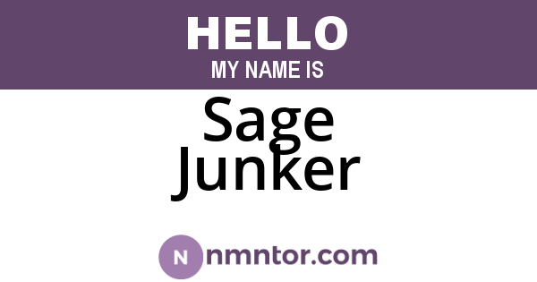 Sage Junker