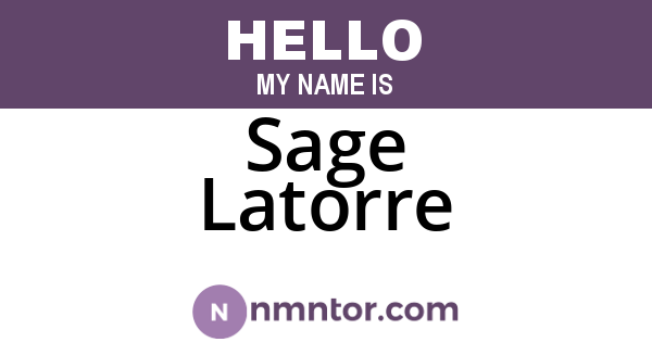 Sage Latorre
